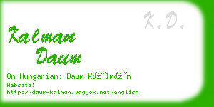 kalman daum business card